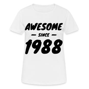 1988 vintage Awesome Since 1988 gift idea - Women's Breathable T-Shirt - white - Front - AI Model Female 172 dark (172cm)