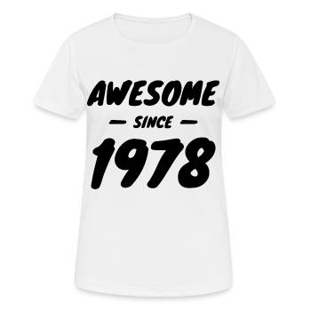 1978 Millésime Génial depuis 1978 Idée cadeau - T-shirt respirant Femme - blanc - Devant - AI Model Female 172 dark (172cm)