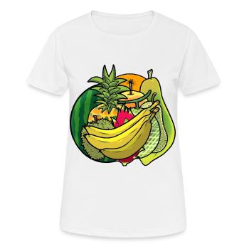 Sommer Vitamine Obst Früchte Erfrischung Diät - Frauen T-Shirt atmungsaktiv - Weiß - Vorne - AI Model Female 172 dark (172cm)