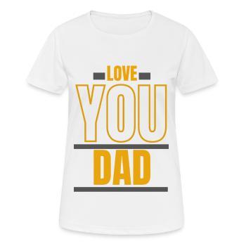 Papa je t aime - T-shirt respirant Femme - blanc - Devant - AI Model Female 172 dark (172cm)