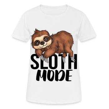 Sloth Mode Süßes Chibi Faultier Sloth Geschenk - Frauen T-Shirt atmungsaktiv - Weiß - Vorne - AI Model Female 172 dark (172cm)