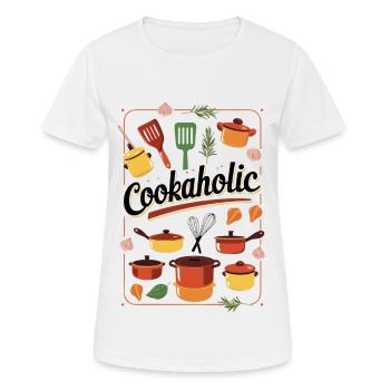 Kochen essen lecker Geschenk - Frauen T-Shirt atmungsaktiv - Weiß - Vorne - AI Model Female 172 dark (172cm)