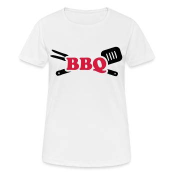 BBQ - T-shirt respirant Femme - blanc - Devant - AI Model Female 172 dark (172cm)