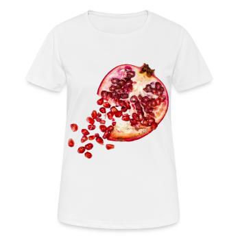 Granatapfel - Frauen T-Shirt atmungsaktiv - Weiß - Vorne - AI Model Female 172 dark (172cm)