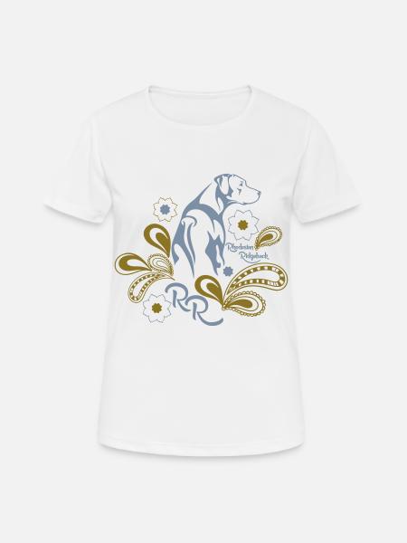 Rhodesian Ridgeback Paisley - Frauen T-Shirt atmungsaktiv - Weiß