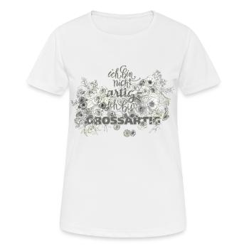 ich bin nicht artig - Frauen T-Shirt atmungsaktiv - Weiß - Vorne - AI Model Female 172 dark (172cm)