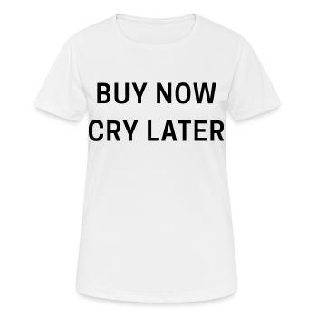 Shopping Mode Shopping Addiction Dire un cadeau - T-shirt respirant Femme - blanc - Devant - AI Model Female 172 dark (172cm)