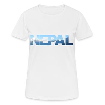 Nepal - Frauen T-Shirt atmungsaktiv - Weiß - Vorne - AI Model Female 172 dark (172cm)