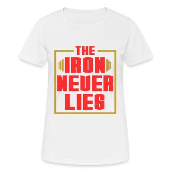 A Nice Simple Lies Tee For Liars Saying "The Iron - Women's Breathable T-Shirt - white - Front - AI Model Female 172 dark (172cm)