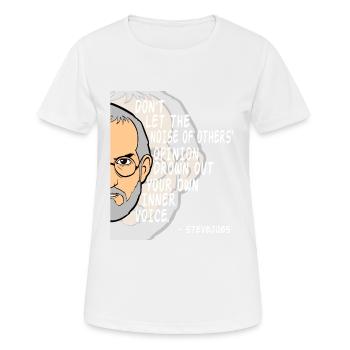 Halbes Gesicht "Lassen Sie die Geräusche anderer - Frauen T-Shirt atmungsaktiv - Weiß - Vorne - AI Model Female 172 dark (172cm)