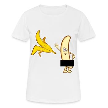 Ein freches TStück für ein freches Sie "zensierte - Frauen T-Shirt atmungsaktiv - Weiß - Vorne - AI Model Female 172 dark (172cm)