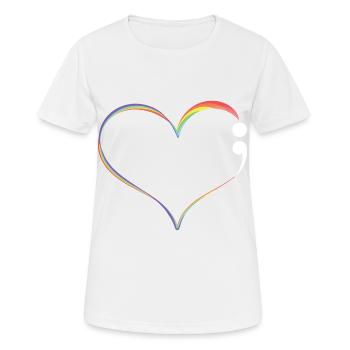 Teeshirt Cadeaux Art Coeur de pointvirgule Art - T-shirt respirant Femme - blanc - Devant - AI Model Female 172 dark (172cm)