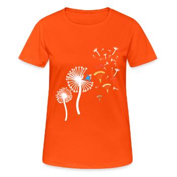 Nice Skydiving Shirt For Skydivers Flying Wish - Women's Breathable T-Shirt - neon orange - Front - AI Model Female 172 dark (172cm)