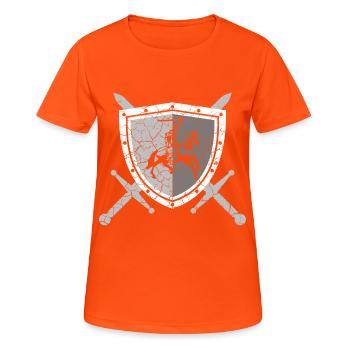Shield Castle Lover Great gift idea for every - Women's Breathable T-Shirt - neon orange - Front - AI Model Female 172 dark (172cm)