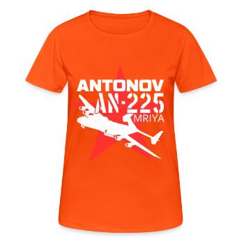 Antonov An225 Mriya Tshirt Design Airlift - T-shirt respirant Femme - orange néon - Devant - AI Model Female 172 dark (172cm)