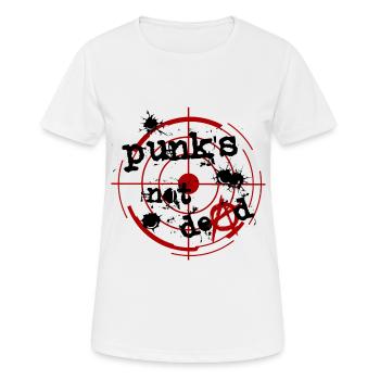 Trash Polka Punk's not dead - T-shirt respirant Femme - blanc - Devant - AI Model Female 172 dark (172cm)