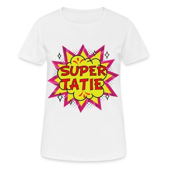 Super tatie cadeau humour tata - T-shirt respirant Femme - blanc - Devant - AI Model Female 172 dark (172cm)