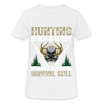 Hunting I Chasse I Chasse n’est pas un hobby - T-shirt respirant Femme - blanc - Devant - AI Model Female 172 dark (172cm)