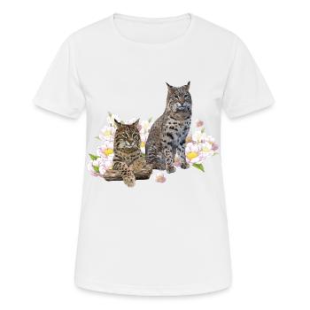 Luchs - Frauen T-Shirt atmungsaktiv - Weiß - Vorne - AI Model Female 172 dark (172cm)