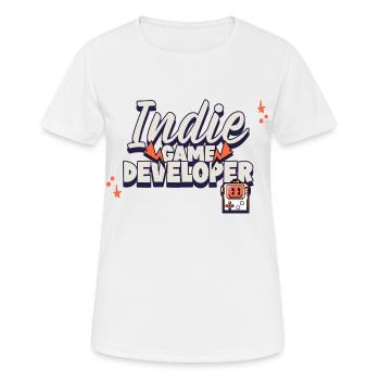Développeur de jeux indépendants - T-shirt respirant Femme - blanc - Devant - AI Model Female 172 dark (172cm)
