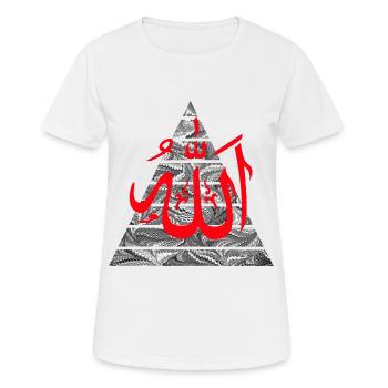 allah rot - Frauen T-Shirt atmungsaktiv - Weiß - Vorne - AI Model Female 172 dark (172cm)