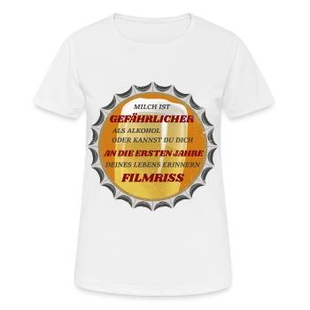 LE LAIT EST PLUS DANGEREUX - T-shirt respirant Femme - blanc - Devant - AI Model Female 172 dark (172cm)