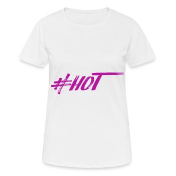 #HOT - Women's Breathable T-Shirt - white - Front - AI Model Female 172 dark (172cm)