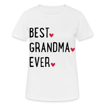 Grand-mère - T-shirt respirant Femme - blanc - Devant - AI Model Female 172 dark (172cm)