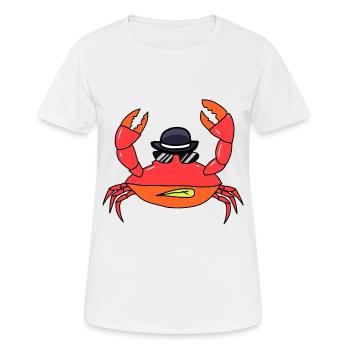 Krebstiere Sonnenbrille Hut Krabbe Meerestiere - Frauen T-Shirt atmungsaktiv - Weiß - Vorne - AI Model Female 172 dark (172cm)
