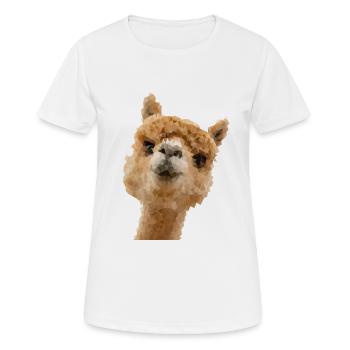 Alpaca in polygon design - Women's Breathable T-Shirt - white - Front - AI Model Female 172 dark (172cm)