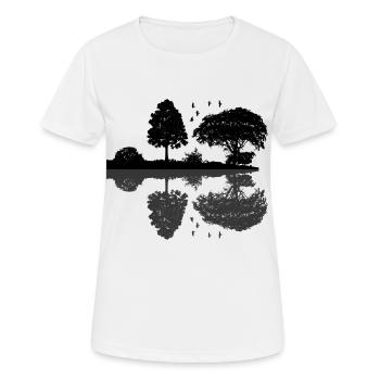 Silhouette / silhouette scénique - T-shirt respirant Femme - blanc - Devant - AI Model Female 172 dark (172cm)