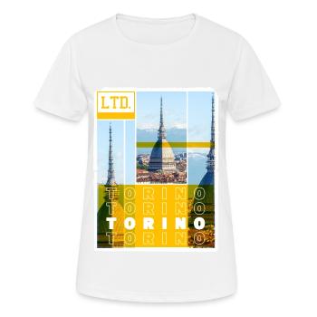 Turin Turin Turin Italie Ville Skyline Vacances Amour - T-shirt respirant Femme - blanc - Devant - AI Model Female 172 dark (172cm)