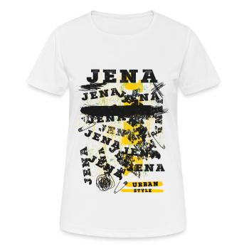 Jena Allemagne Ville Skyline Accueil Amour - T-shirt respirant Femme - blanc - Devant - AI Model Female 172 dark (172cm)