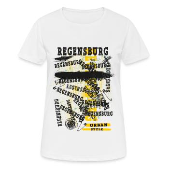 Ratisbonne Allemagne Ville Skyline Accueil Amour - T-shirt respirant Femme - blanc - Devant - AI Model Female 172 dark (172cm)