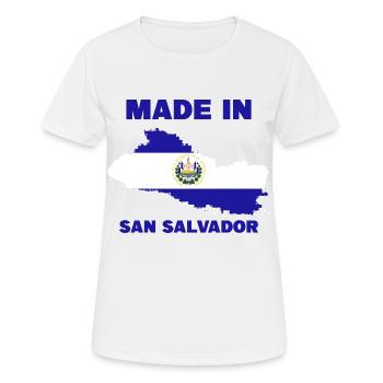 San Salvador - T-shirt respirant Femme - blanc - Devant - AI Model Female 172 dark (172cm)