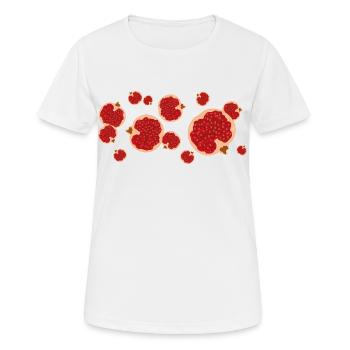 Der Duft des Granatapfels - Frauen T-Shirt atmungsaktiv - Weiß - Vorne - AI Model Female 172 dark (172cm)