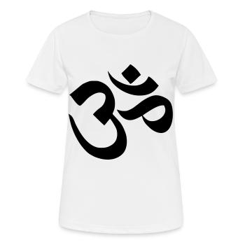 Om Ornament - Frauen T-Shirt atmungsaktiv - Weiß - Vorne - AI Model Female 172 dark (172cm)