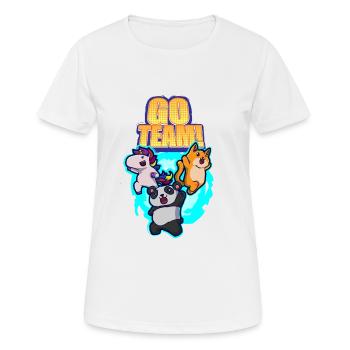 Unicorn Panda Cat Portal Motivation - Women's Breathable T-Shirt - white - Front - AI Model Female 172 dark (172cm)