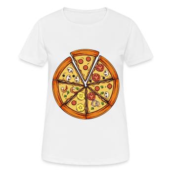 Pizza - Frauen T-Shirt atmungsaktiv - Weiß - Vorne - AI Model Female 172 dark (172cm)