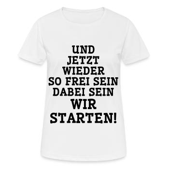 Rummel Kirmes Wasen Geschenk Jahrmarkt Karussell - Frauen T-Shirt atmungsaktiv - Weiß - Vorne - AI Model Female 172 dark (172cm)