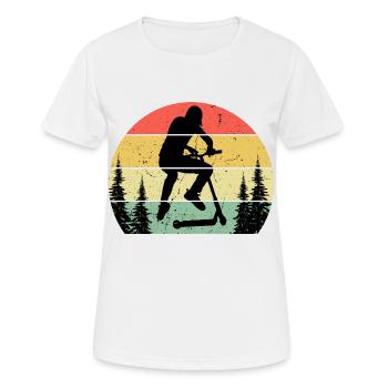 Retro Soleil Cascadeur Cascadeur scooter - T-shirt respirant Femme - blanc - Devant - AI Model Female 172 dark (172cm)