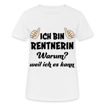 Rentnerin Lustig Spruch Ruhestand Rente Geschenk - Frauen T-Shirt atmungsaktiv - Weiß - Vorne - AI Model Female 172 dark (172cm)