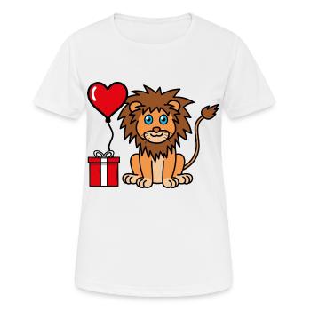 Leo - Gift Idea - Valentine's Day 2023 Gift - Women's Breathable T-Shirt - white - Front - AI Model Female 172 dark (172cm)
