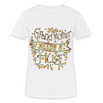 Grand Mother needs a hug gold style - Women's Breathable T-Shirt - white - Front - AI Model Female 172 dark (172cm)