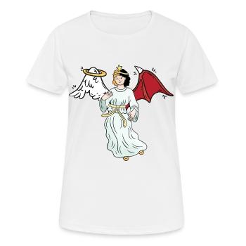 Engel Teufel gut böse Gefühle Emotion Satan Dark - Frauen T-Shirt atmungsaktiv - Weiß - Vorne - AI Model Female 172 dark (172cm)