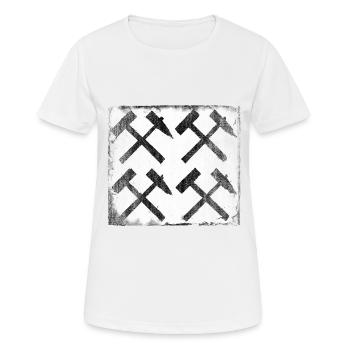 Maillet et cadeau d’exploitation minière de fer - T-shirt respirant Femme - blanc - Devant - AI Model Female 172 dark (172cm)
