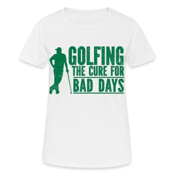 Golf - Golfclub Goldspieler Birdie Elite Luxus - Frauen T-Shirt atmungsaktiv - Weiß - Vorne - AI Model Female 172 dark (172cm)