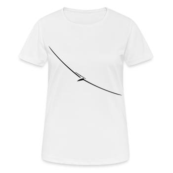 Segelflugzeug - Frauen T-Shirt atmungsaktiv - Weiß - Vorne - AI Model Female 172 dark (172cm)