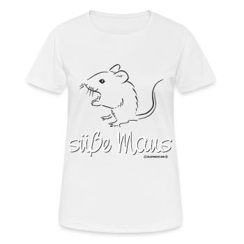 CD - Süße Maus - RAHMENLOS Geburtstag Geschenk - Frauen T-Shirt atmungsaktiv - Weiß - Vorne - AI Model Female 172 dark (172cm)