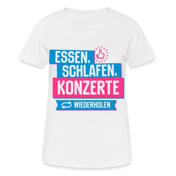 Hobby Konzerte - Frauen T-Shirt atmungsaktiv - Weiß - Vorne - AI Model Female 172 dark (172cm)